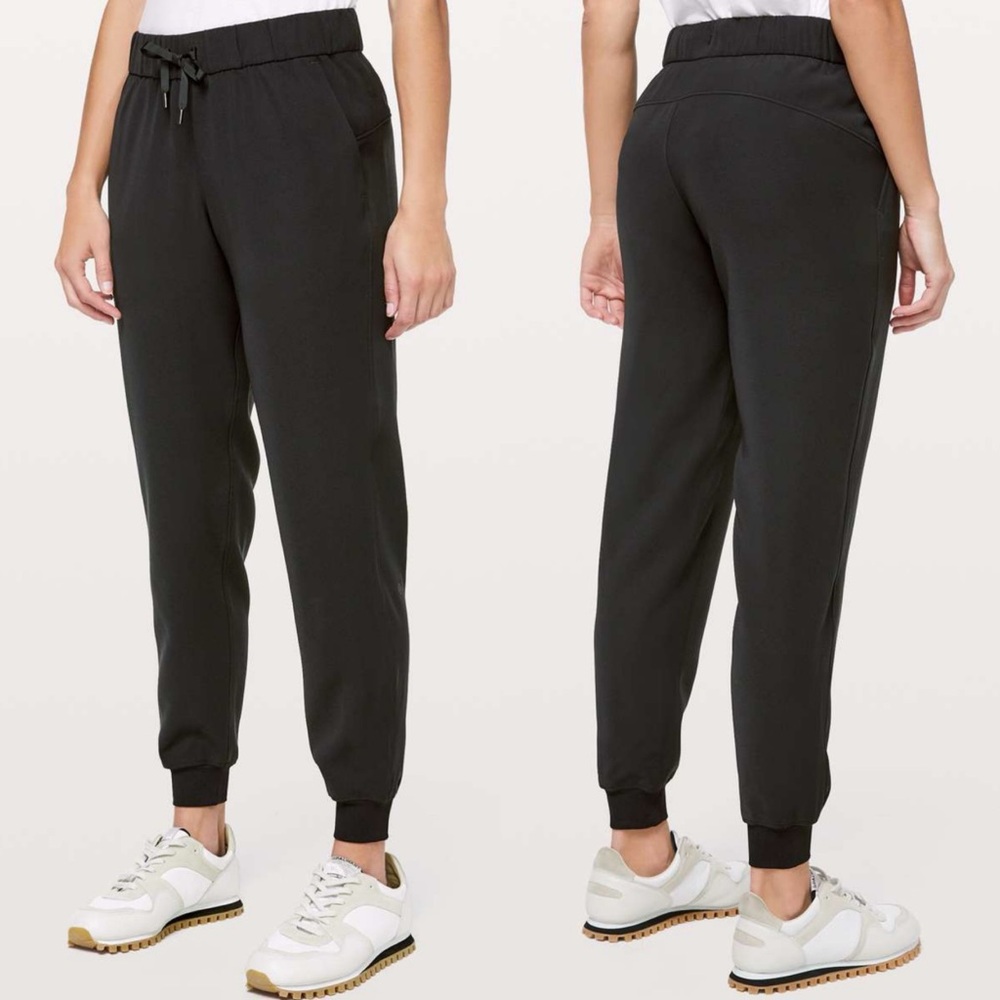 Lululemon On The Fly Black Jogger Pants Womens Size 4 Trousers W5BZDS Travel